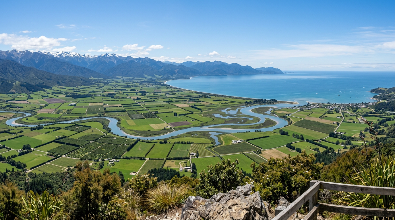 Scenic lookout over Motueka plains